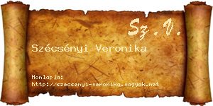 Szécsényi Veronika névjegykártya
